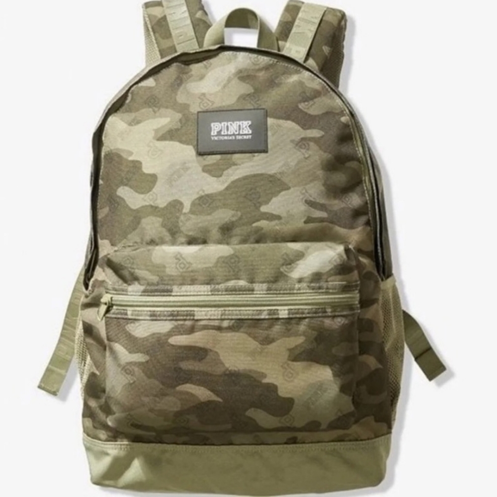 Victoria's Secret PINK Campus Backpack Green Camouflage